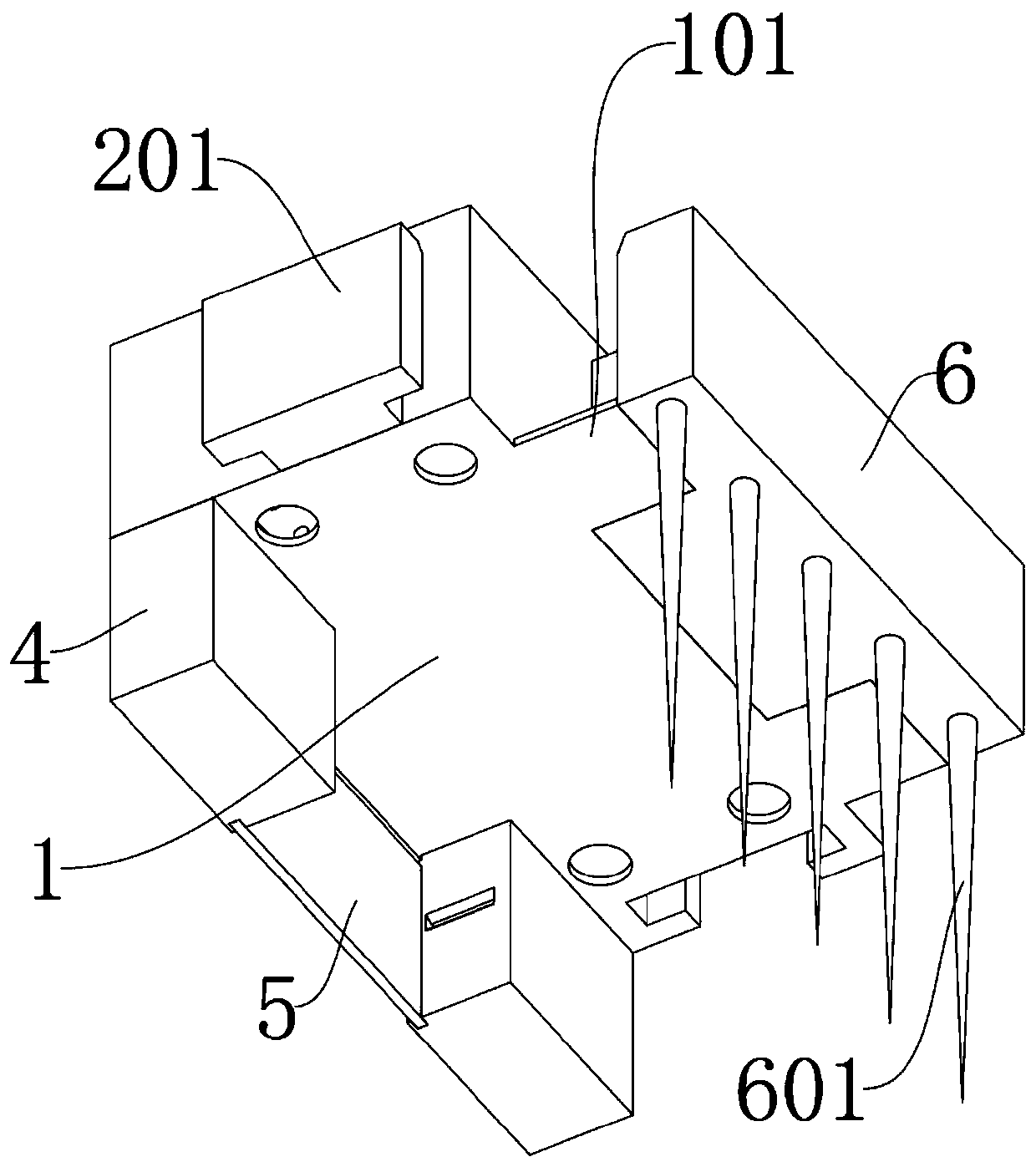 Double-connection-mode ecological building block based on civil construction engineering