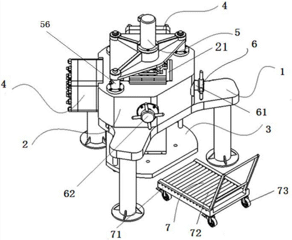 Rock three-axis fracturing device