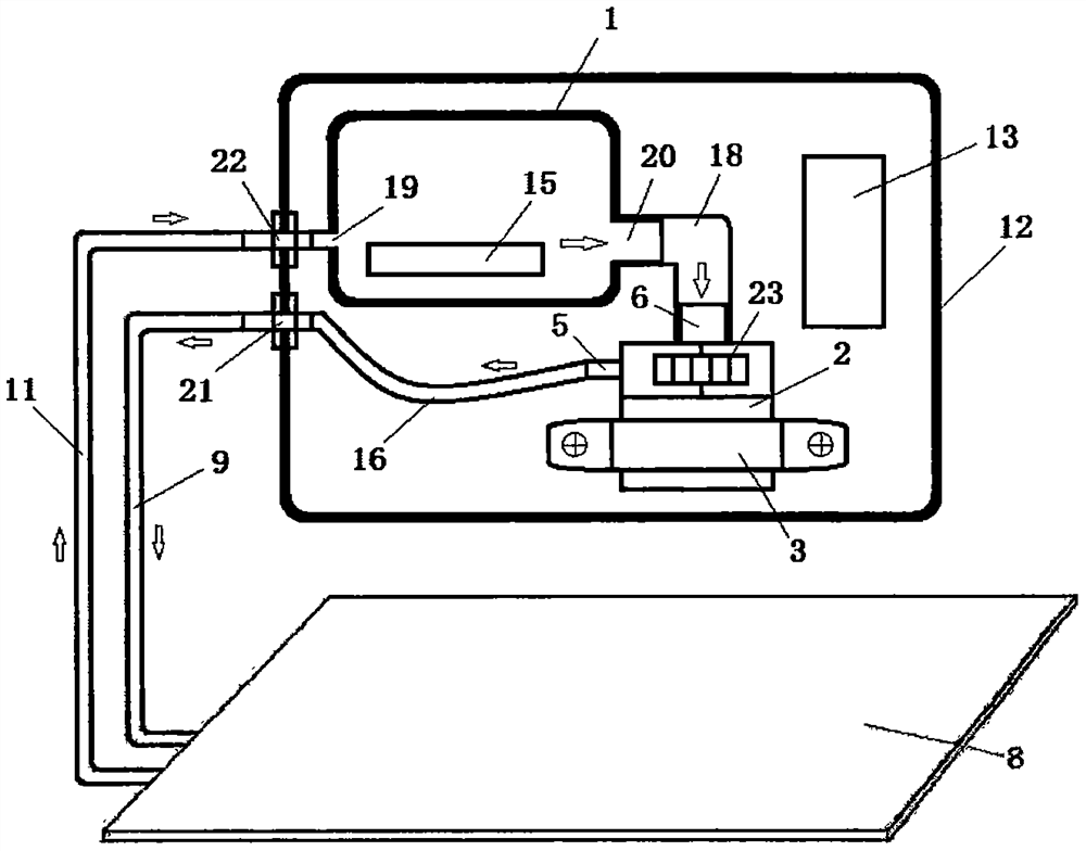 Mute efficient hot water circulation heating system