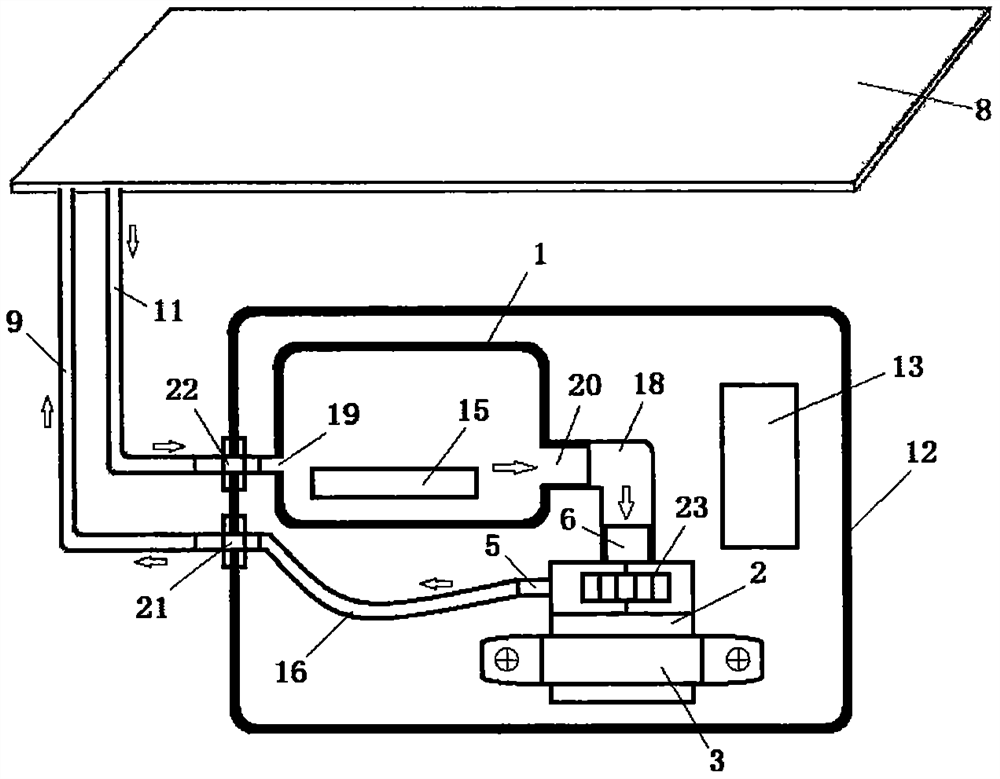 Mute efficient hot water circulation heating system