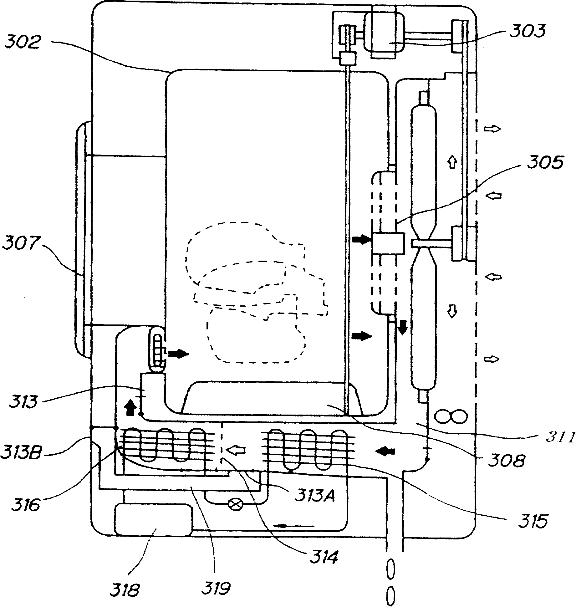 Pulling type chipping filtering device for clothes washing and drying machine