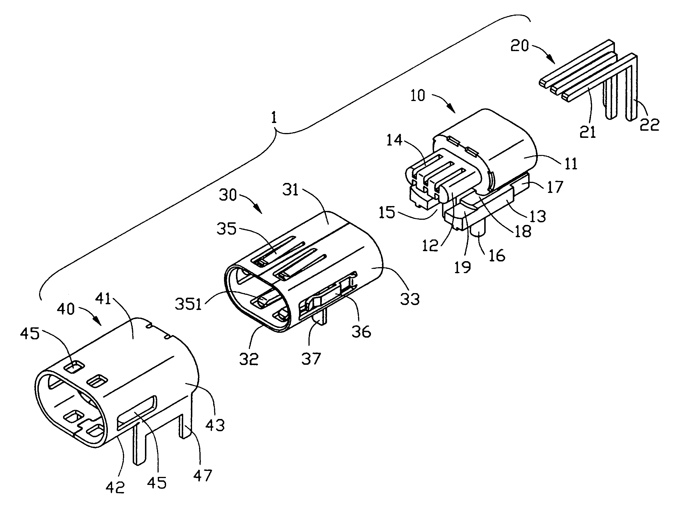 Double shielded electrical connector