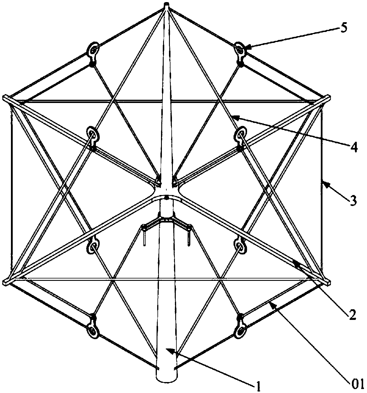 Shortwave Vertical Antenna and Its Supporting Device