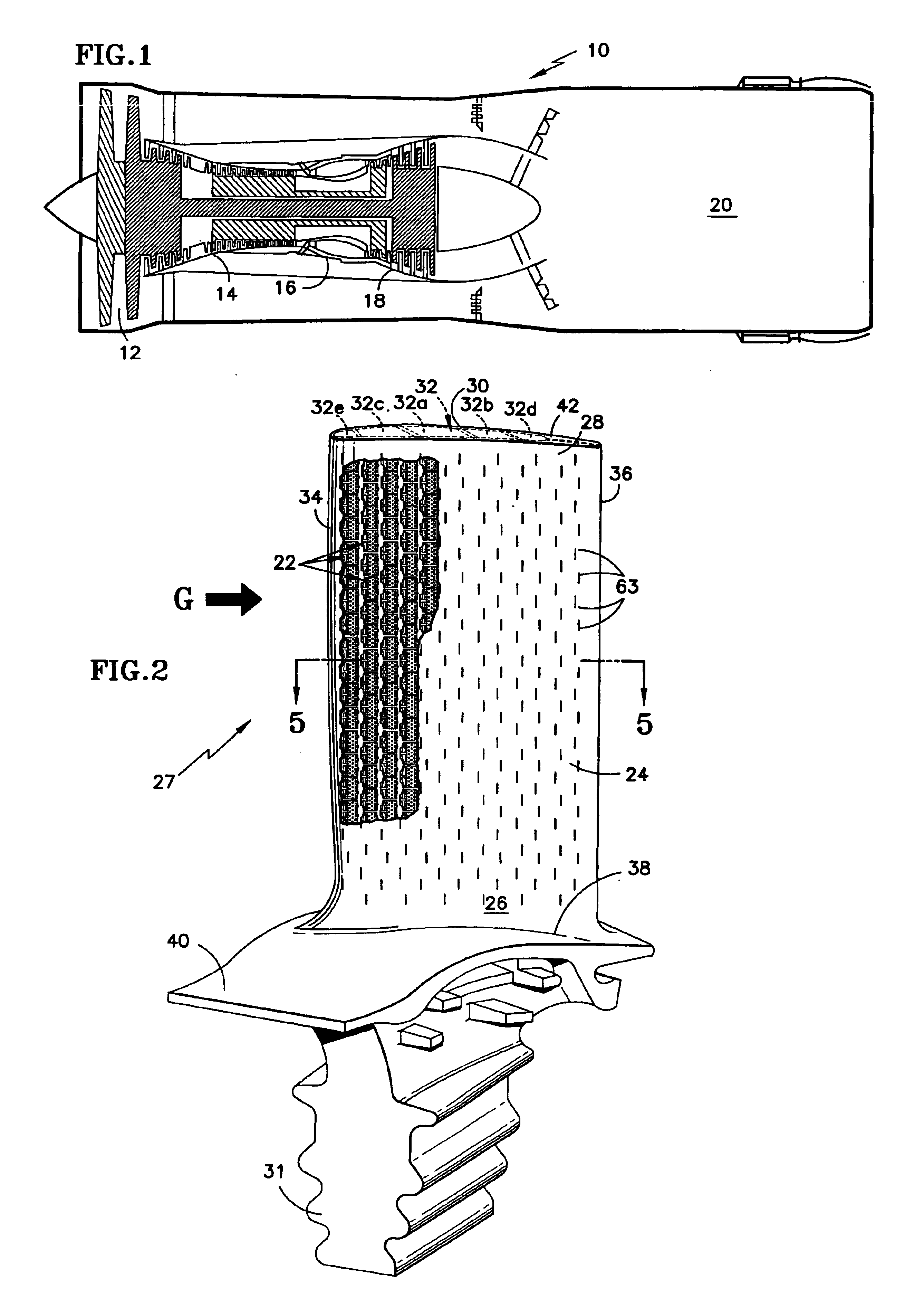 Microcircuit cooling for a turbine blade