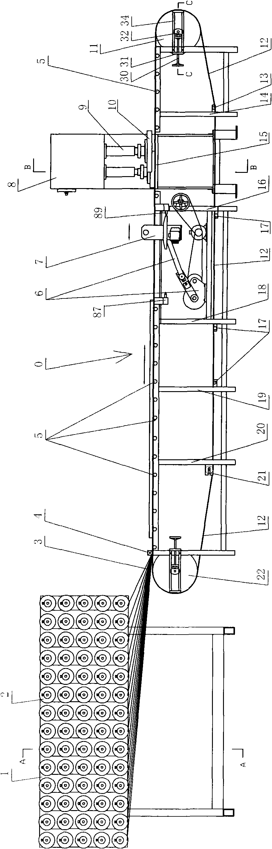 Semi-automatic double-pole umbrella fabric pressure cutting machine