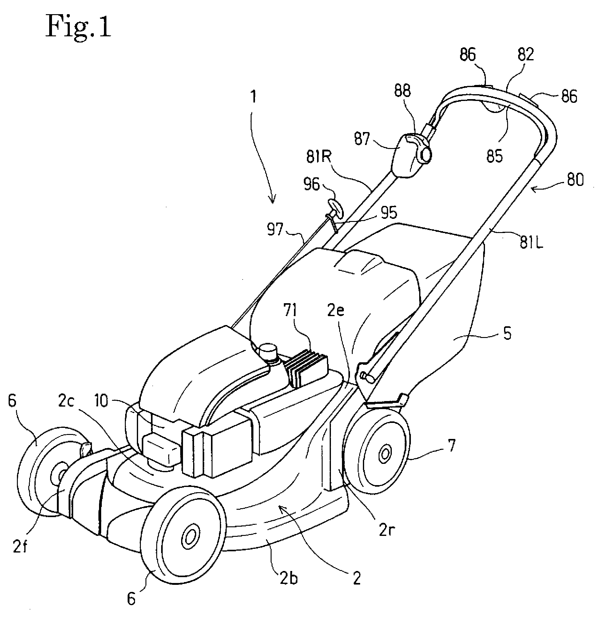 Load control mechanism for self-propelled working machine