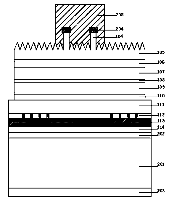Light-emitting diode with distributed electric conducting hole structure and manufacturing method thereof
