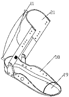 Ankle and foot orthopedic device and method for controlling same