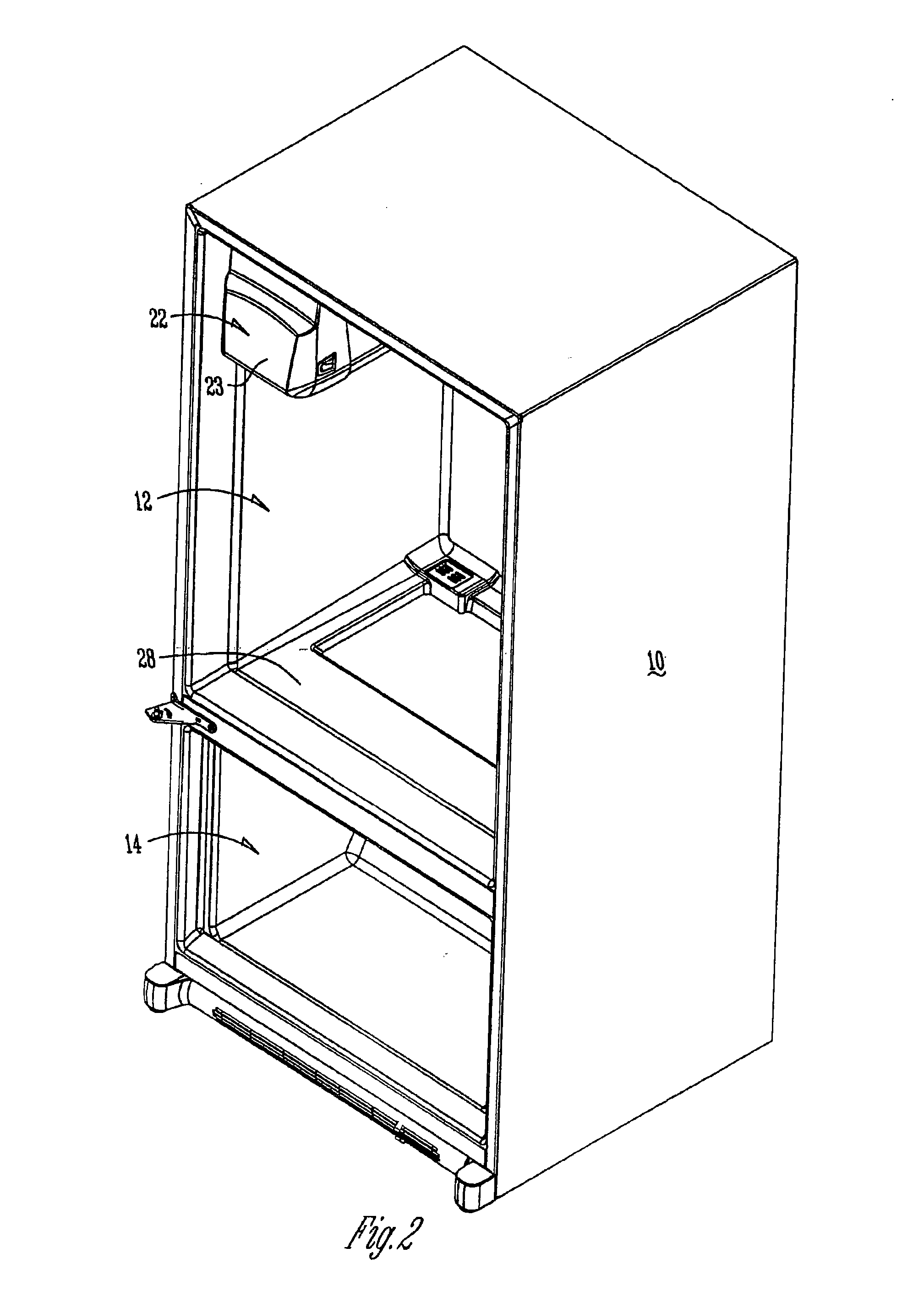 Refrigerator with improved water fill tube for ice maker