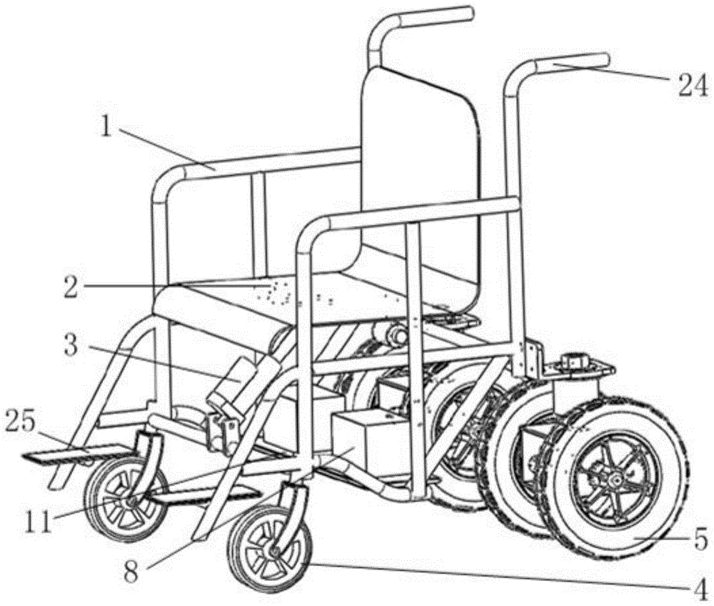 Full range of motion wheelchair with center of gravity adjustment