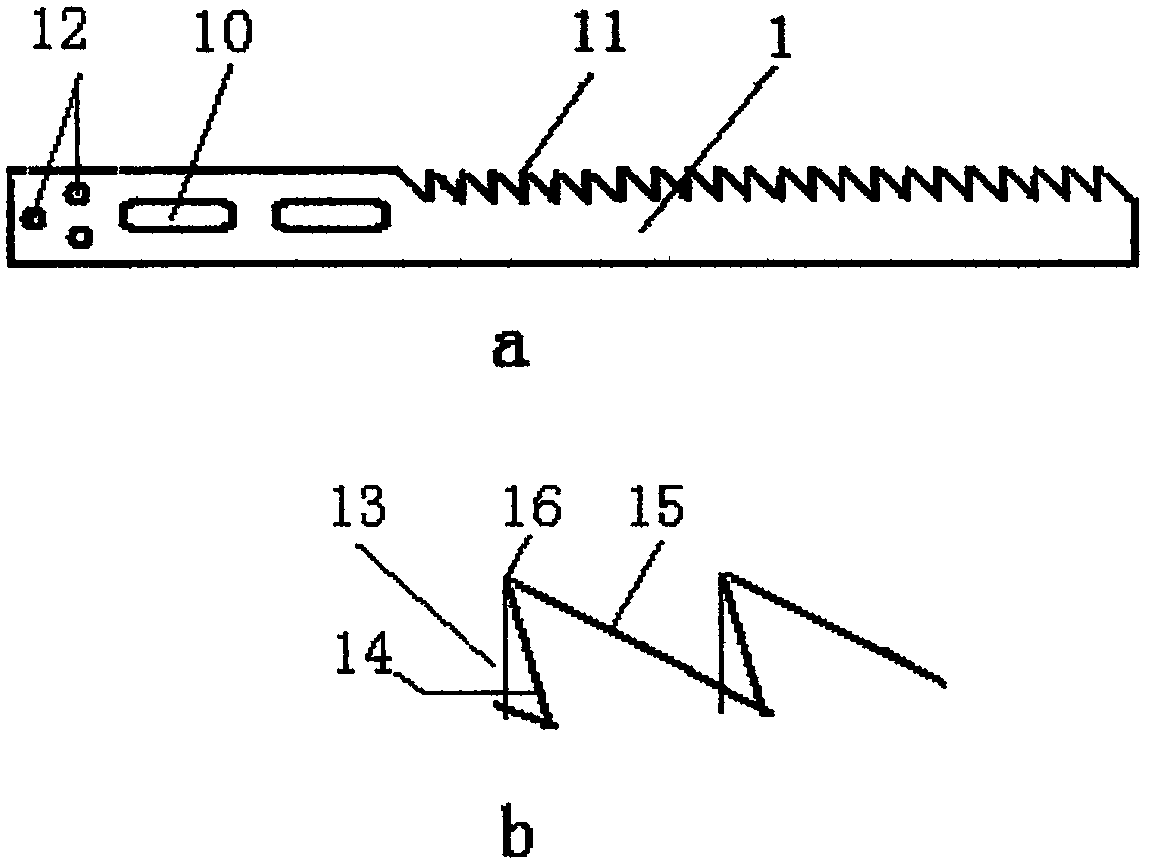 Straight blade of electric motor saw