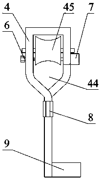 Suspension device for assisting in suspending rope ladder