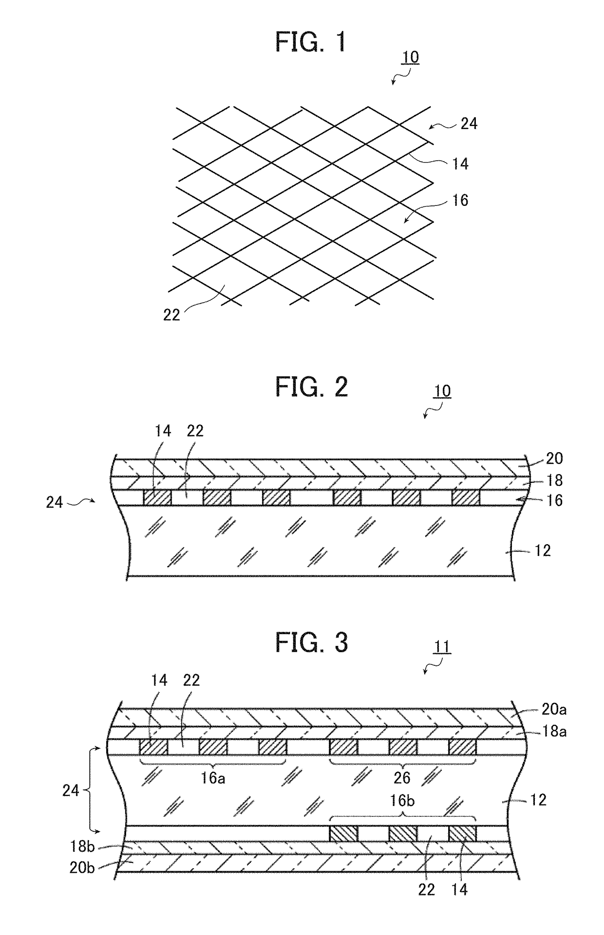 Conductive film, display device equipped with same, and method for determining pattern of conductive film