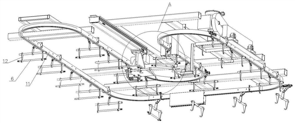 A medicine rod transfer device for hanging medicine rods