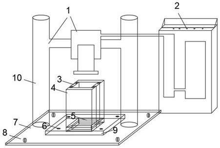 Organic grouting material diffusion test device and method based on transparent rock mass