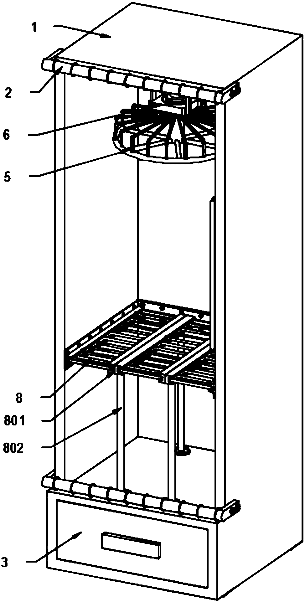 Rotatable cloakroom structure for indoor bedroom