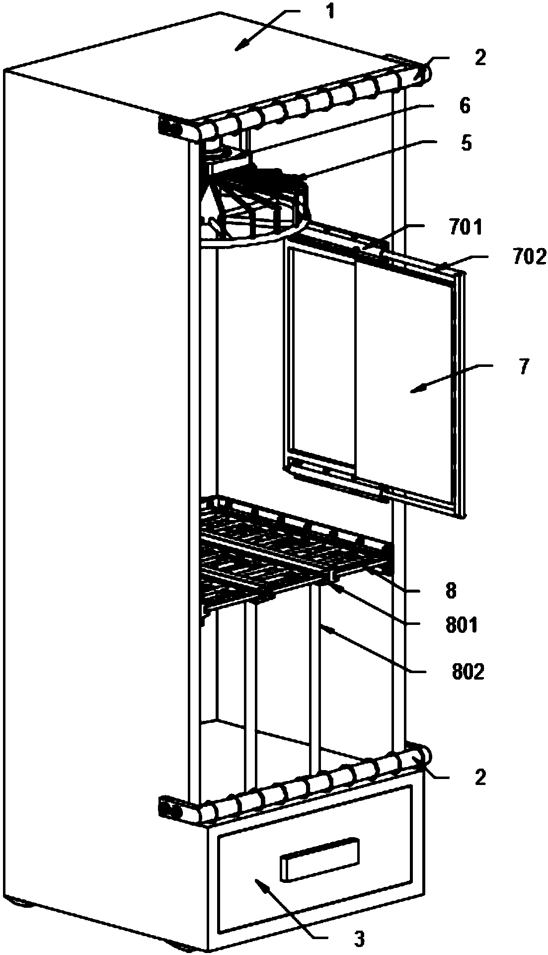 Rotatable cloakroom structure for indoor bedroom