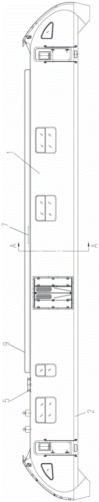 Railway catenary comprehensive operation vehicle body