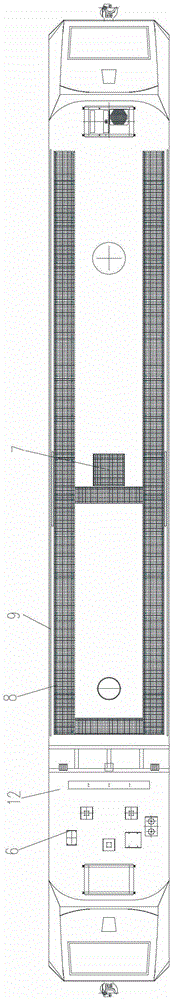 Railway catenary comprehensive operation vehicle body