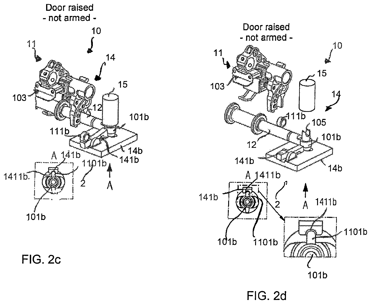 Passenger door arrangement for an aircraft segment