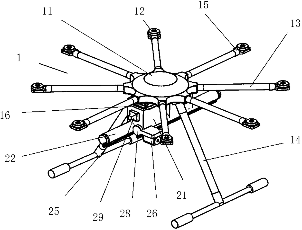 Projectile type high-altitude fire extinguishing unmanned aerial vehicle system and using method thereof