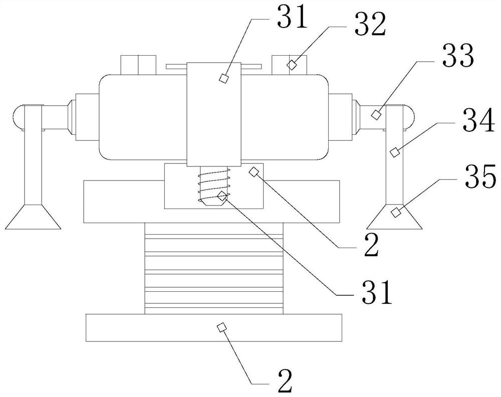 Anti-running line structure for steel bar straightening equipment