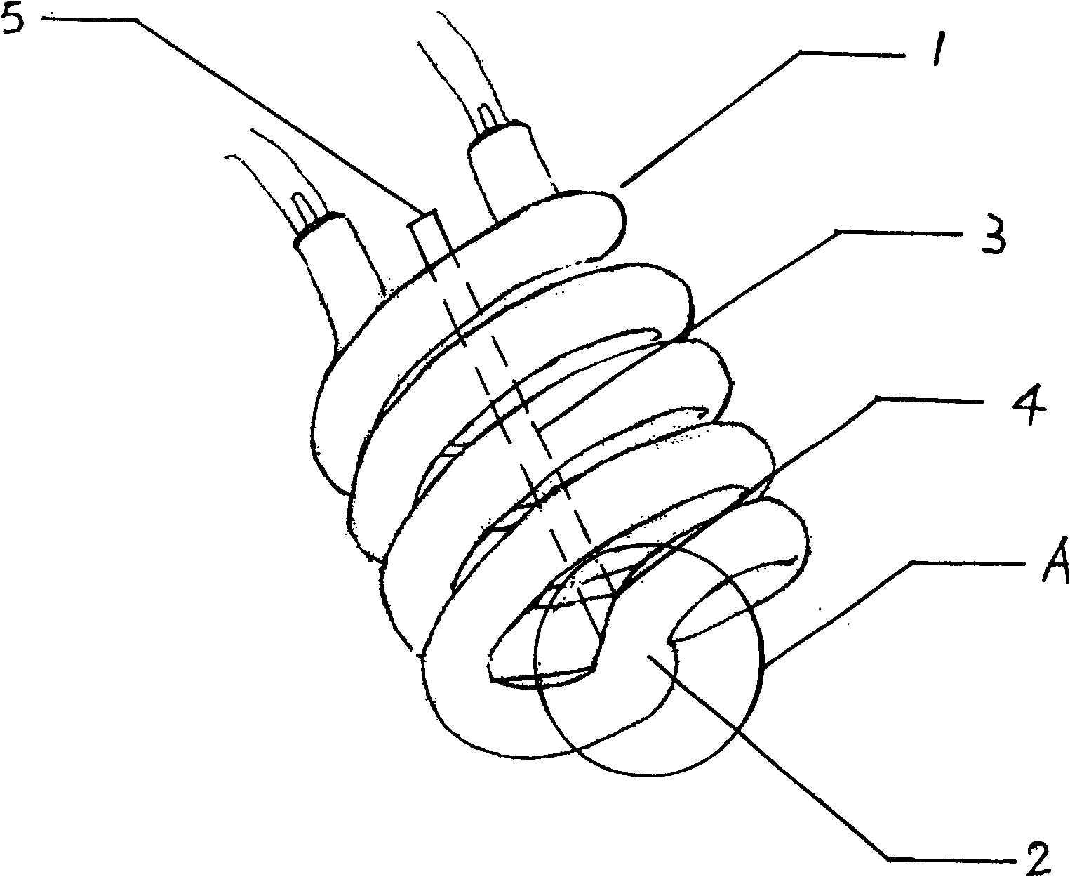 Spiral fluorescent light tube