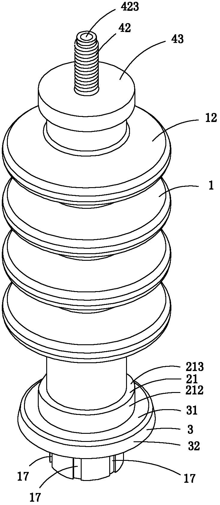 Porcelain insulator for power capacitor