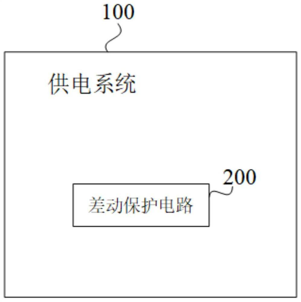 Differential protection circuit and power supply system