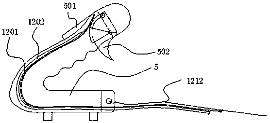 Inhaul cable control system of powered surfboard