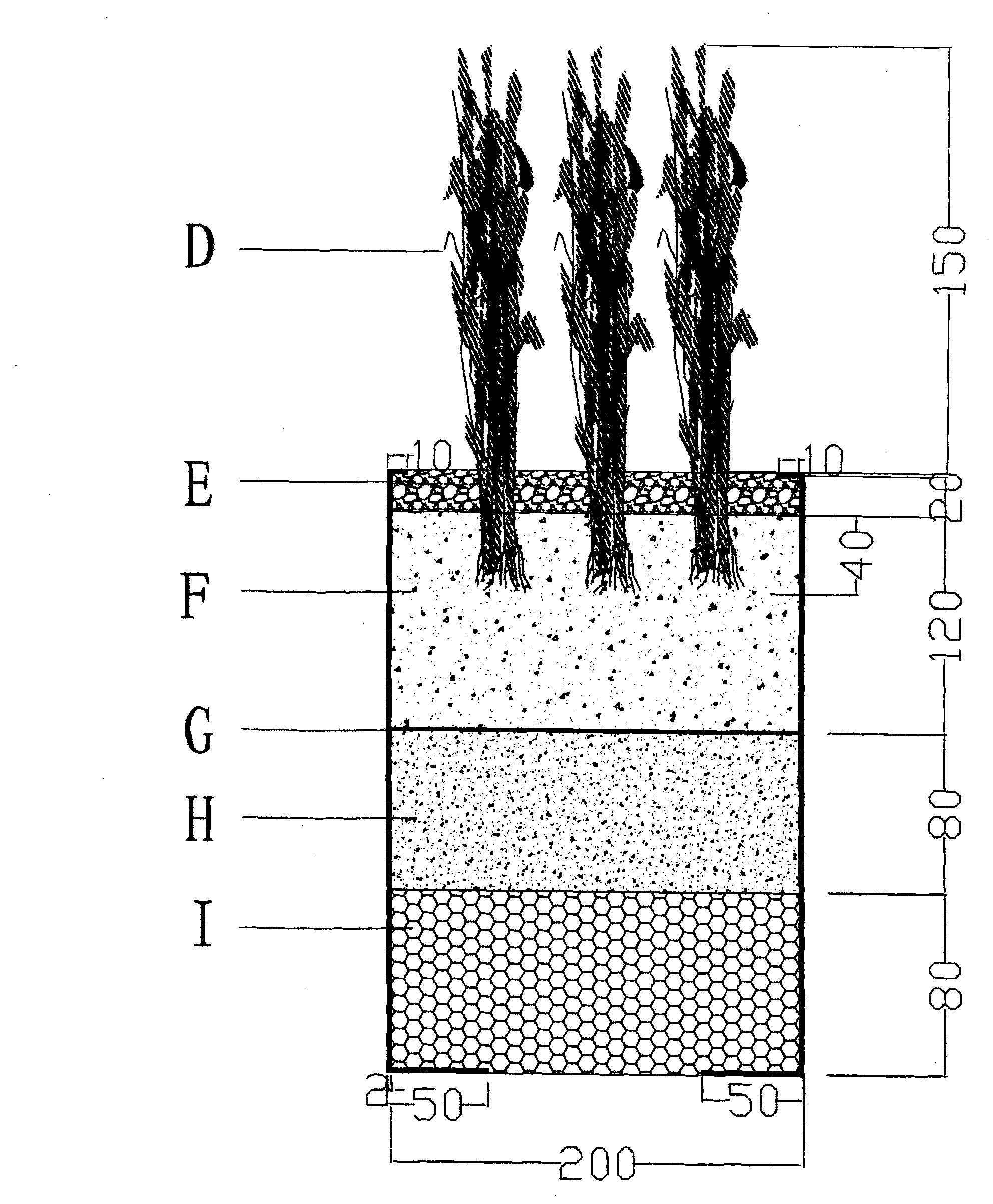 Glass fibre reinforced plastic wave-dissipating pot for ecology purification and application method