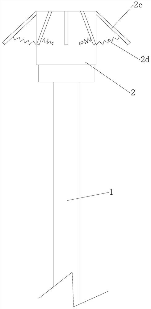 Mine drilling exhaust pipe traction non-return device