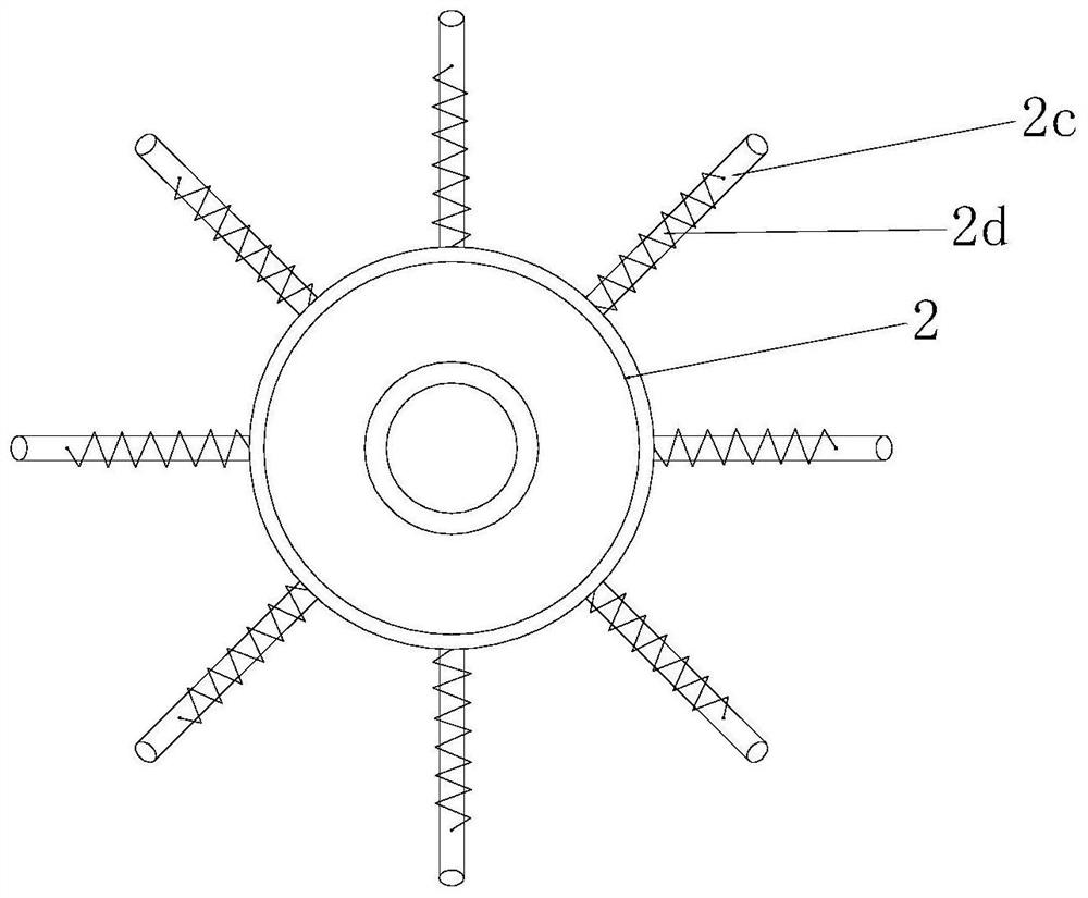 Mine drilling exhaust pipe traction non-return device