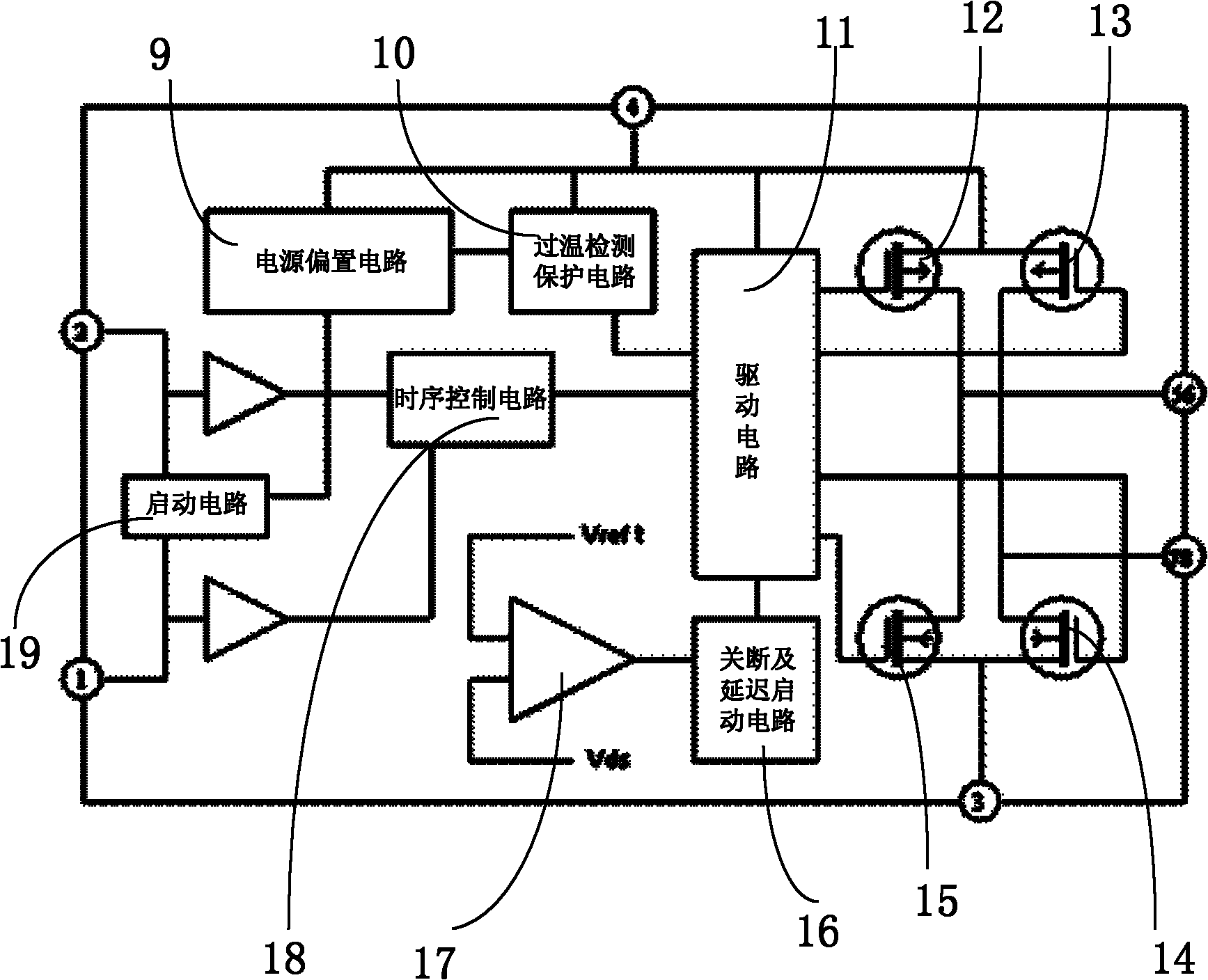 Bidirectional direct-current motor driving integrated circuit