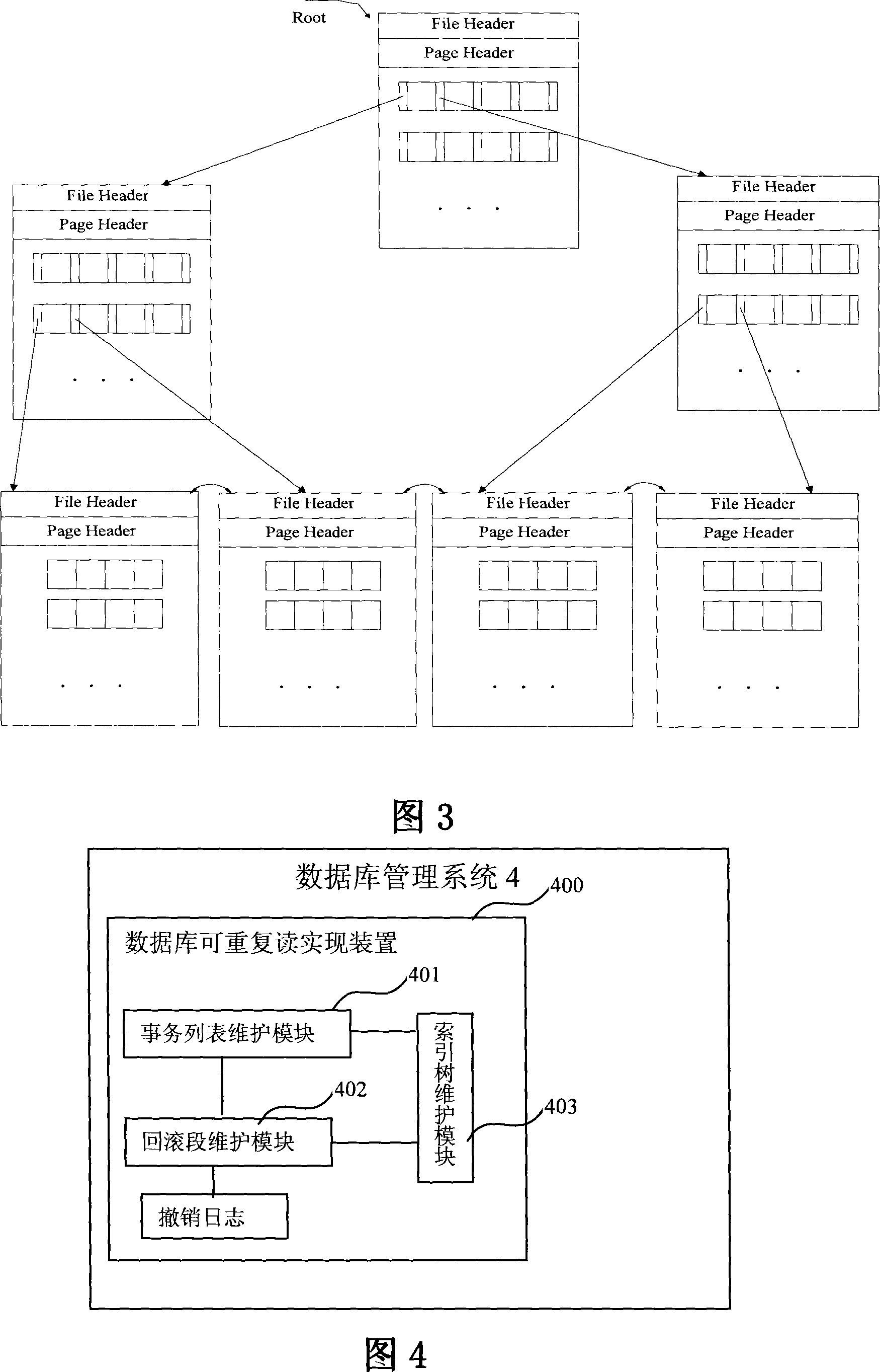 Database repeatable reading implement method, device and database management system