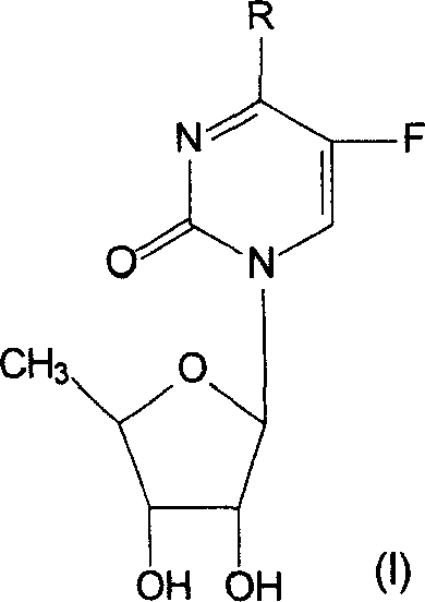 Derivative of 5-deoxy-5-fluoro cytidine and its preparation process and use