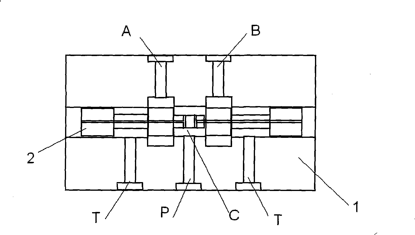 Hydraulic sliding valve mechanism containing force balance flow path