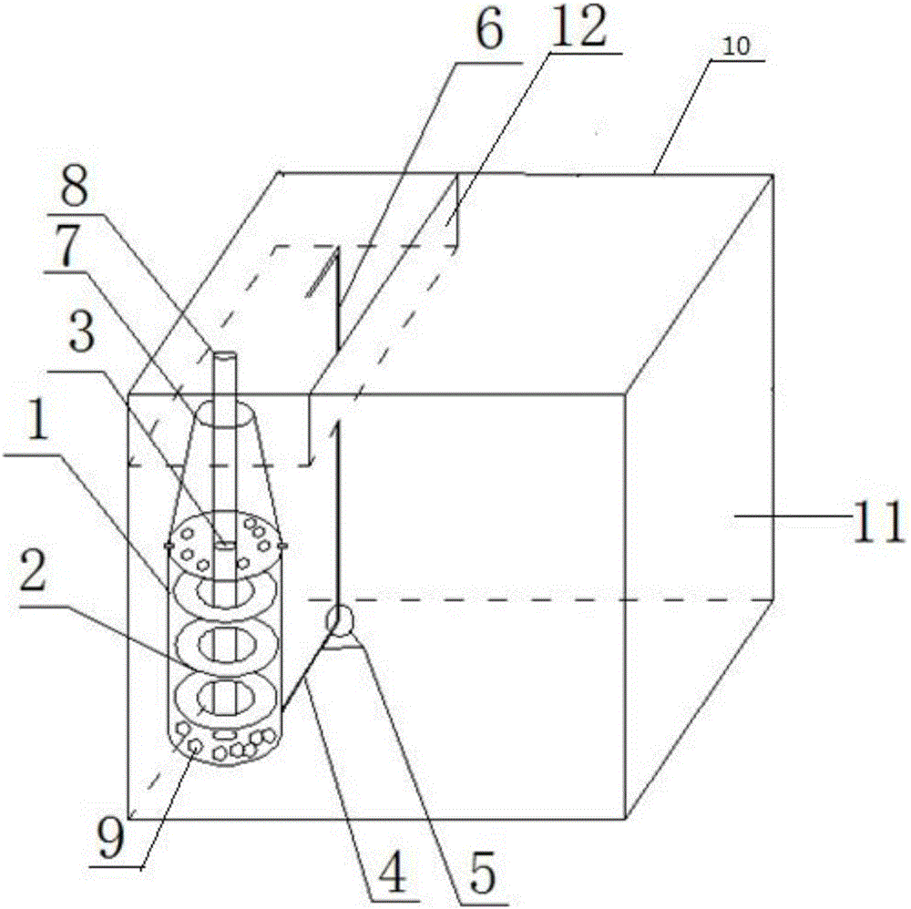 Device for removing nitrogenous substances in water jointly with AG/TiO2 and humic acid