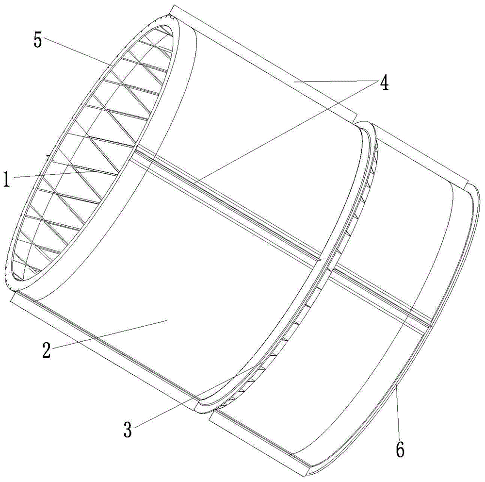 Forming method for latticed composite material bearing cylinder applicable to satellite