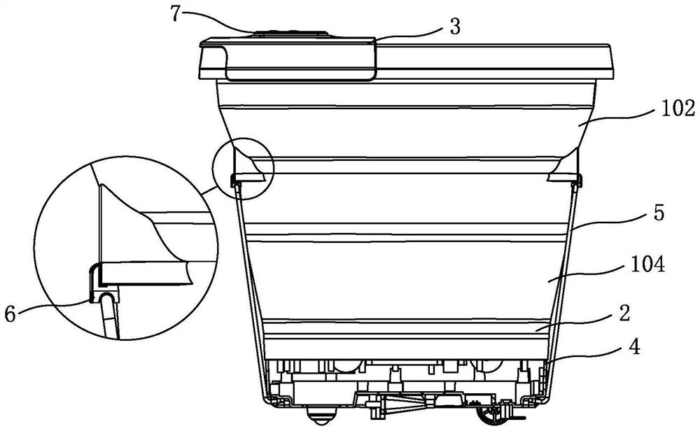 Folding high-bucket foot tub