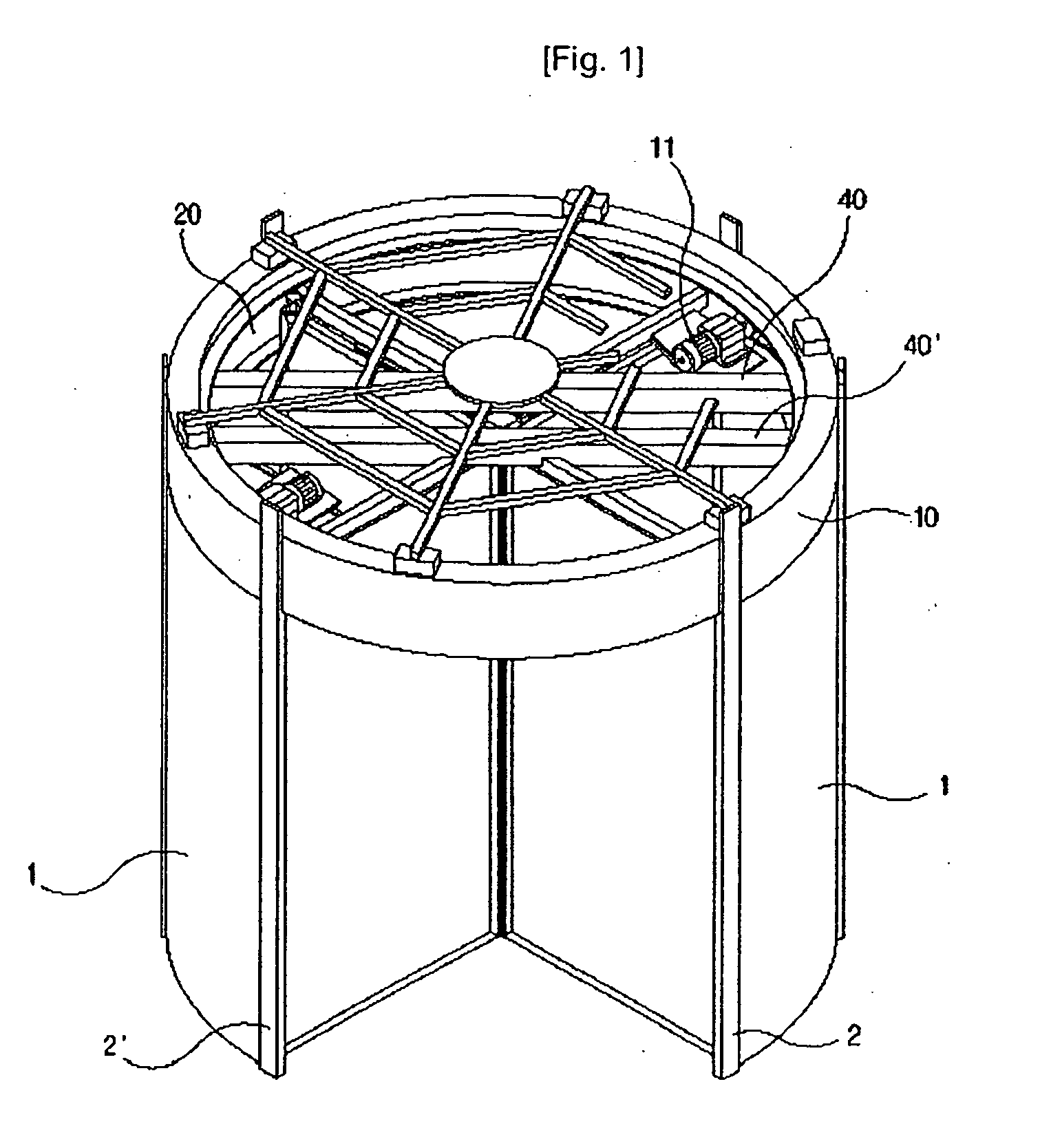 Power transmitting system for rotary wings of automatic revolving door