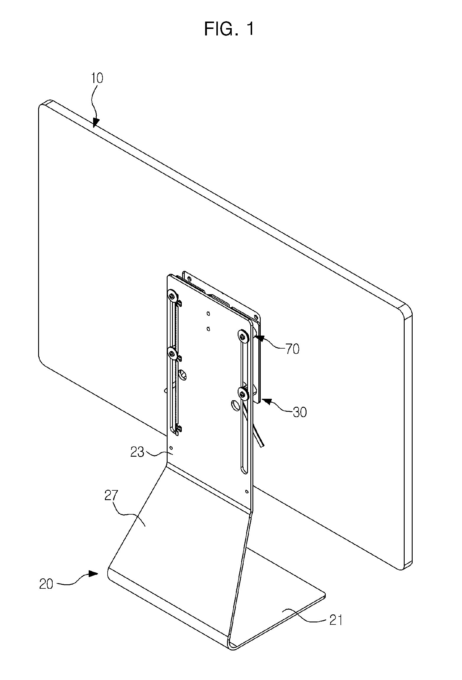 Vertical positioning unit for display device and display device having the same