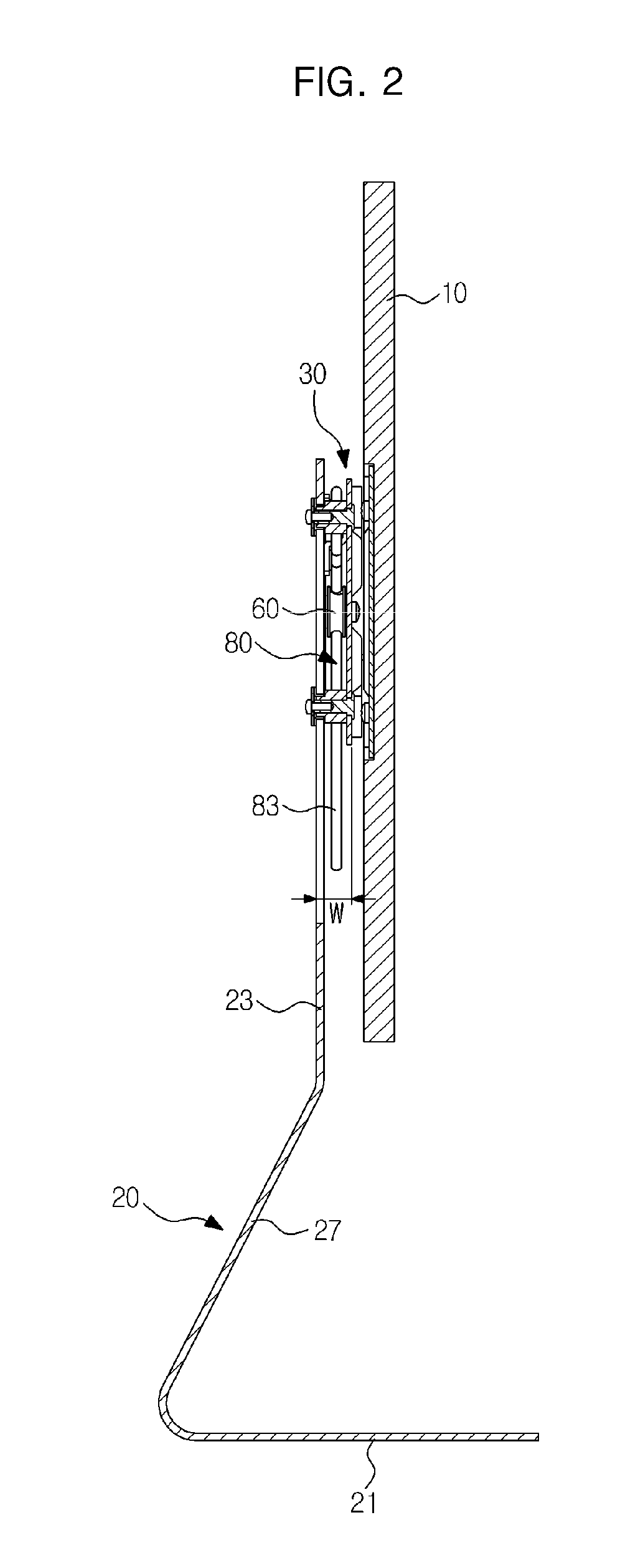 Vertical positioning unit for display device and display device having the same