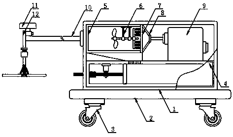 Wood processing dust removal device