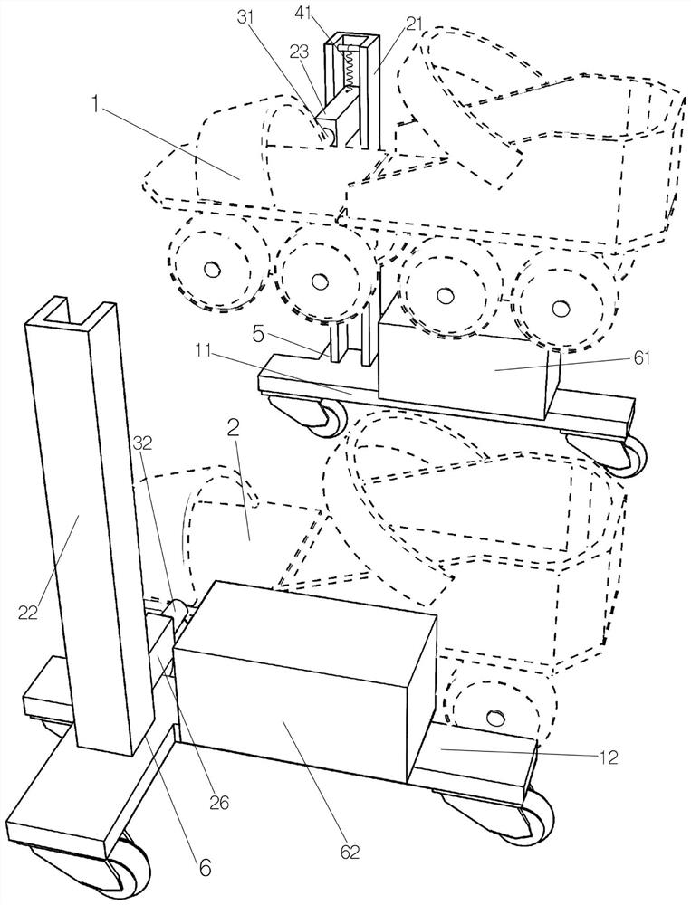 Weight reduction additional device of VR (virtual reality) walking equipment