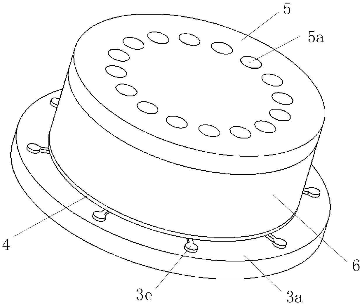 Micro-hemispheric gyroscope with internal and external hyperboloid stereo electrodes