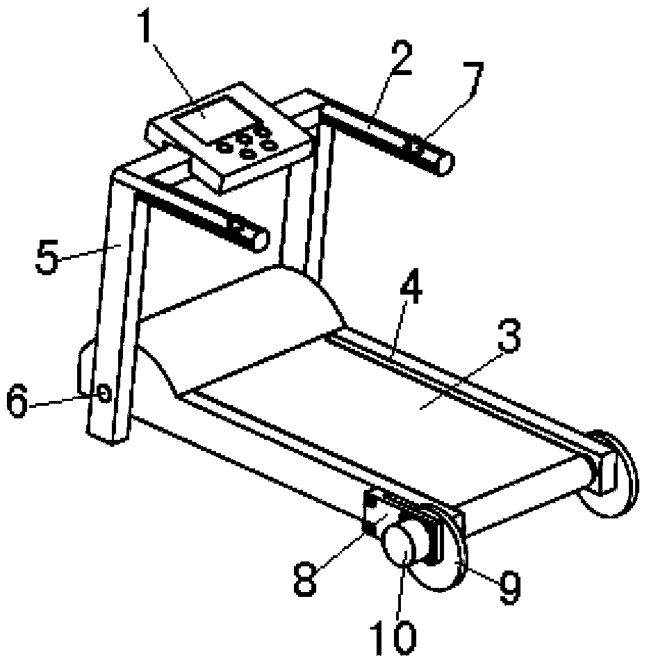 Automatic running gradient adjustment device for running machine