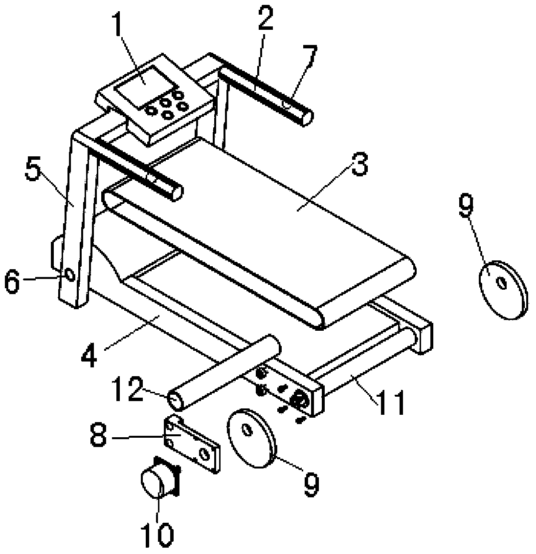 Automatic running gradient adjustment device for running machine