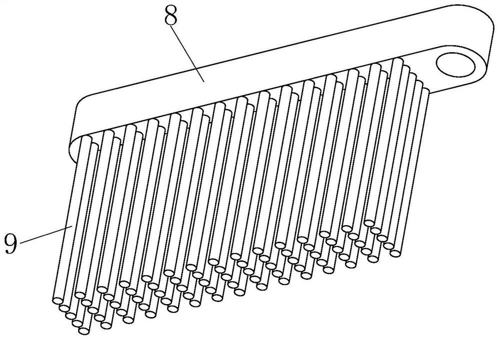 Device for cleaning bristles