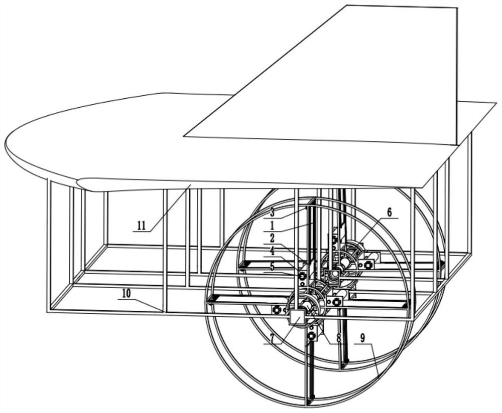 Driving energy-adjustable rotary wing aircraft with fixed wing and two pull curtains